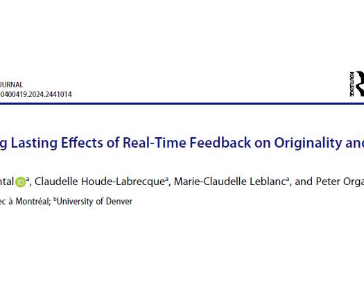Investigating lasting effects of real-time feedback on originality and evaluation accuracy